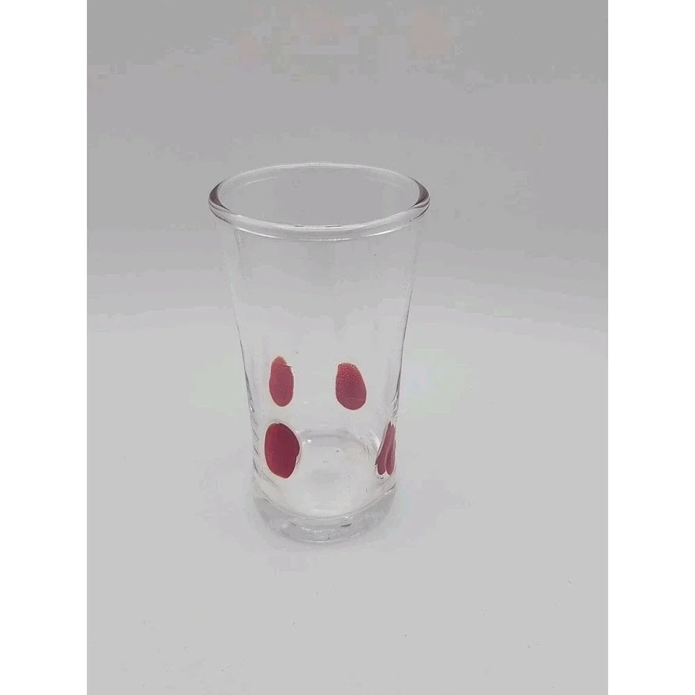6 Pier 1 Swirline Red Swirl 4 oz. Cordial Liqueur Shot Glasses + Tray FREE SHIP